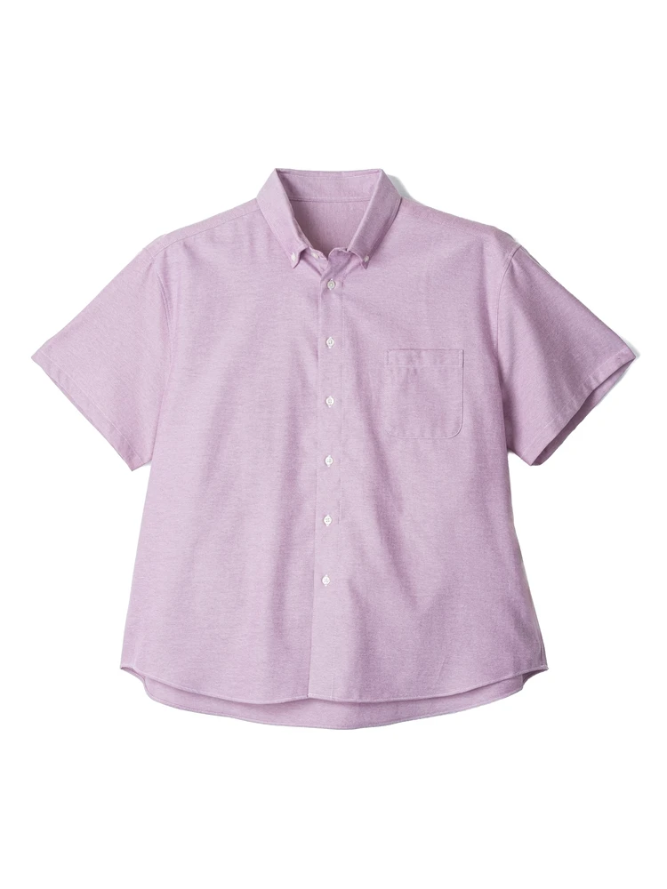 無地オックス半袖シャツ