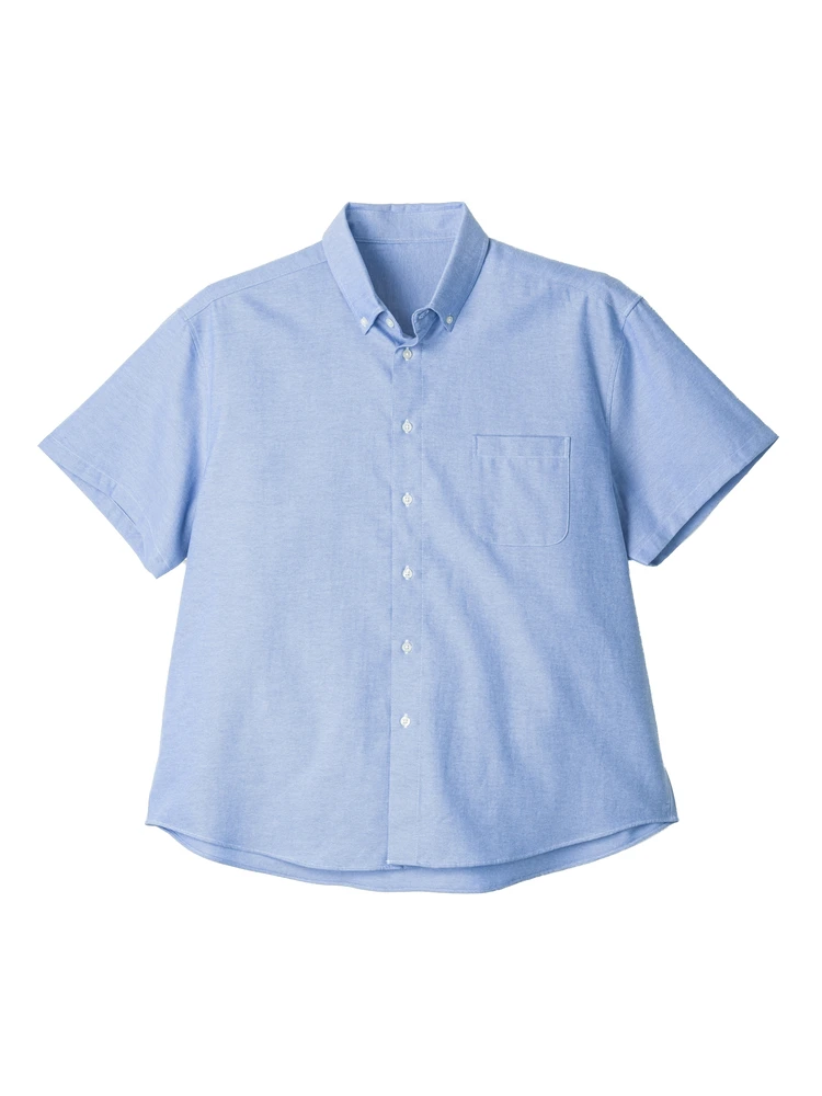 無地オックス半袖シャツ