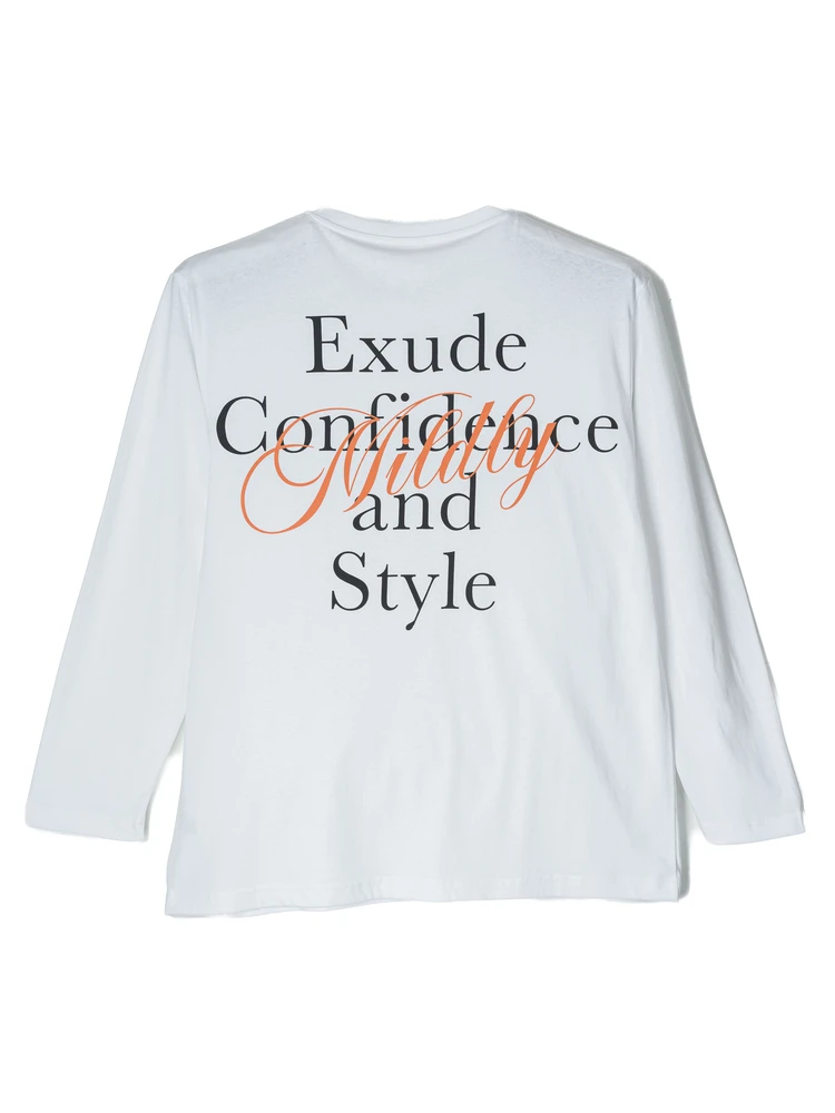 長袖プリントTシャツ(バックロゴ)