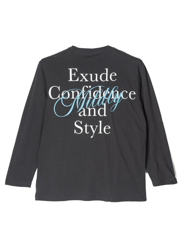 長袖プリントTシャツ(バックロゴ)