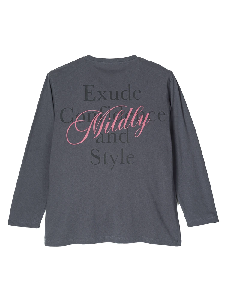 長袖プリントTシャツ(バックロゴ)