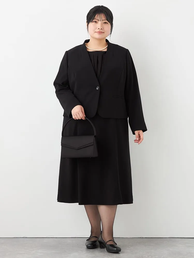 【礼服】洗えるノーカラージャケットフォーマル