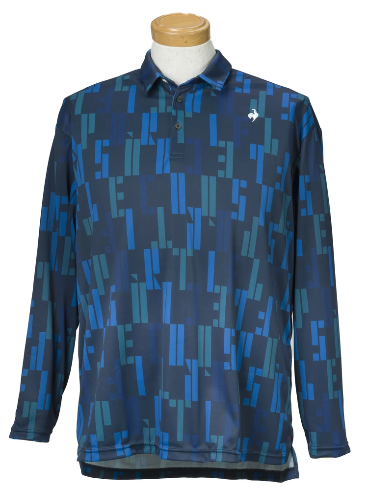 【ルコックゴルフ】ゴルフ総柄プリントシャツ