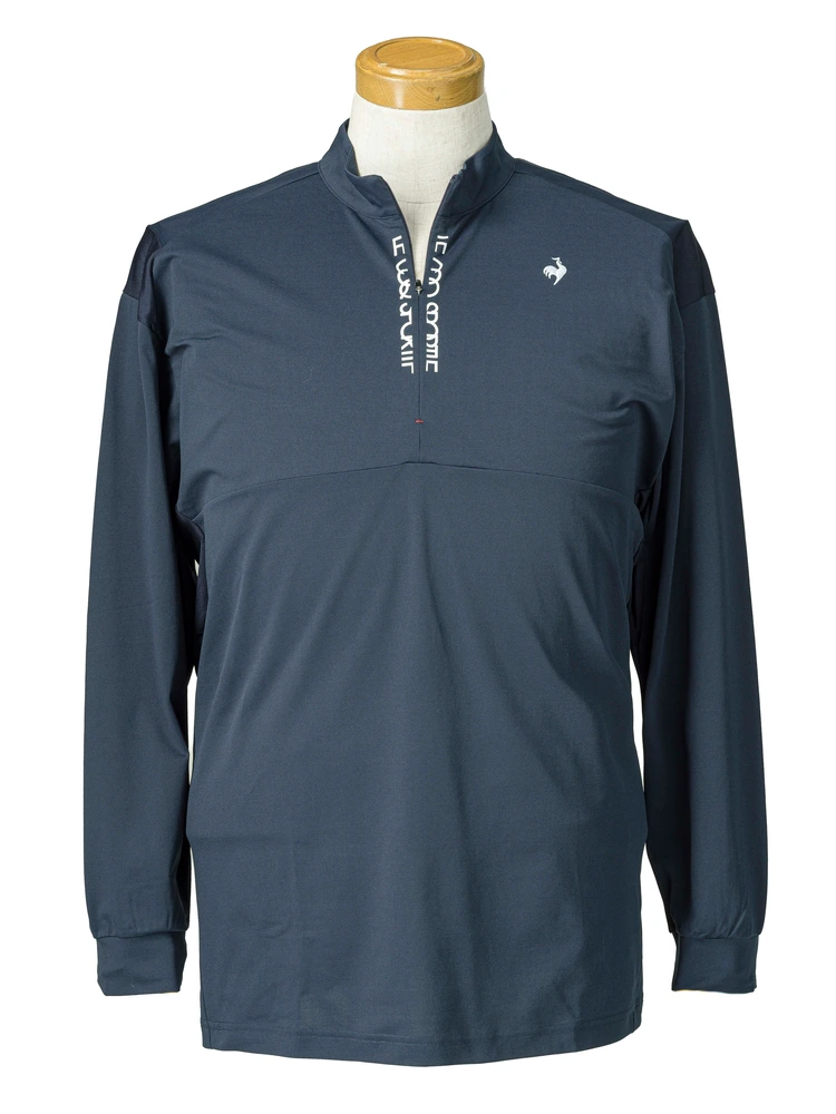 【ルコックゴルフ】スポーティハーフジップ長袖シャツ大きいサイズ