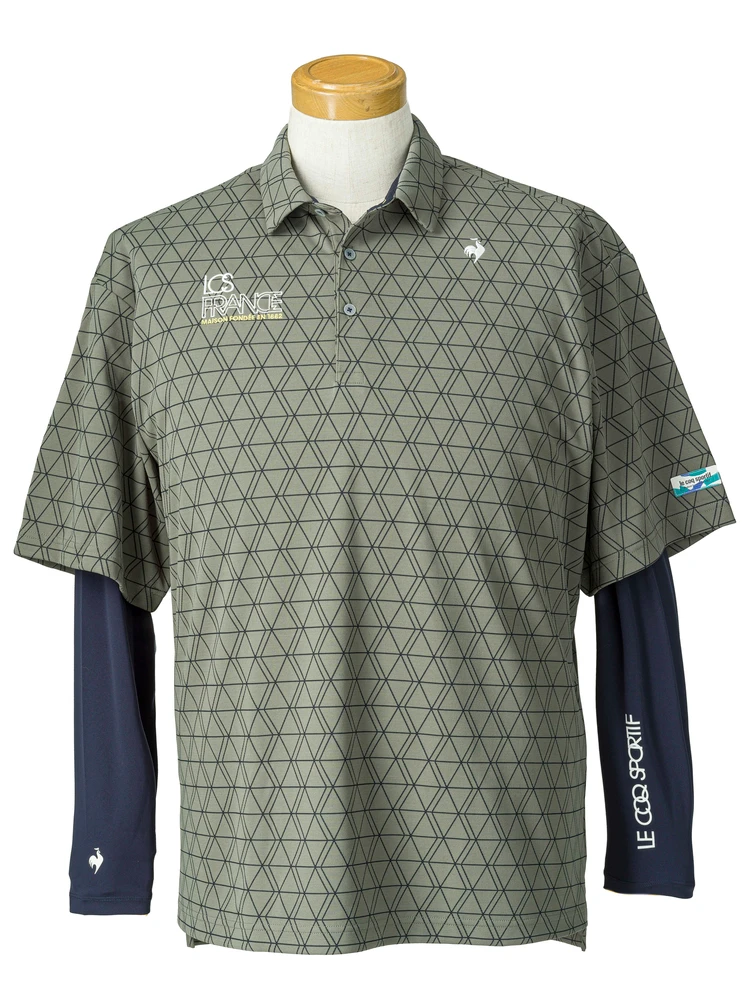 【ルコックゴルフ】インナー付き半袖シャツ大きいサイズ