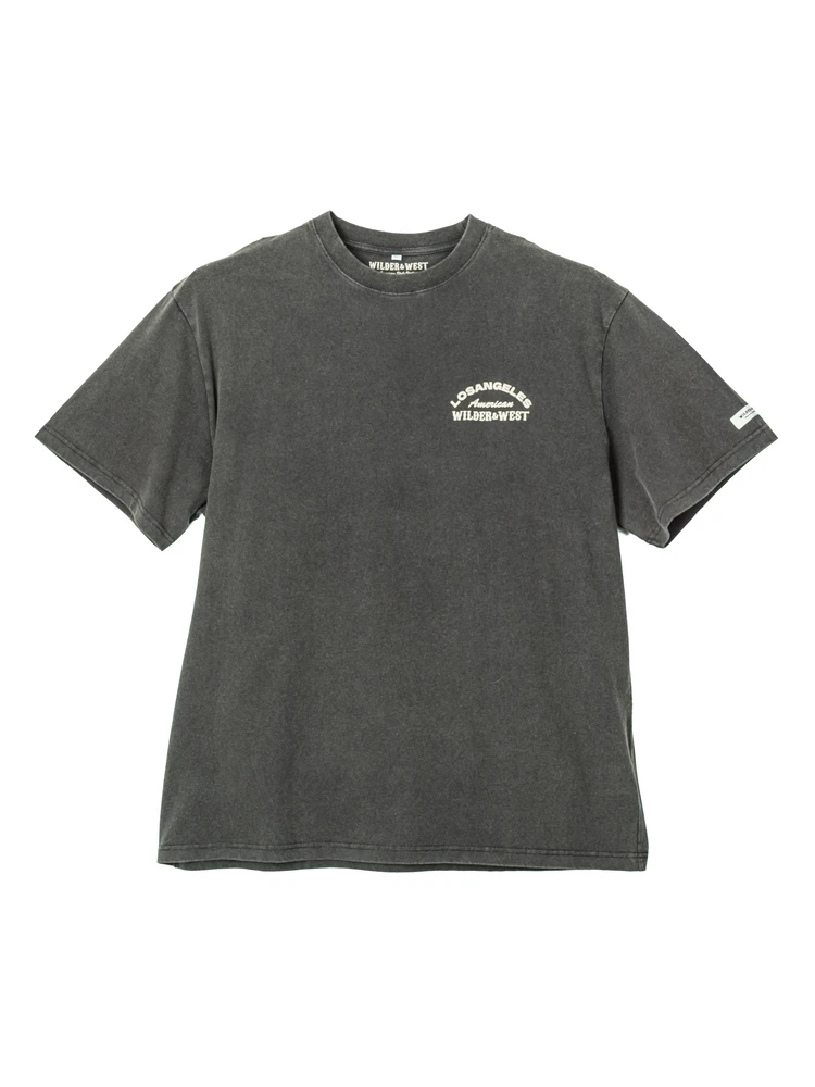 【WILDER&WEST】ケミカルウォッシュプリントTシャツ大きいサイズ