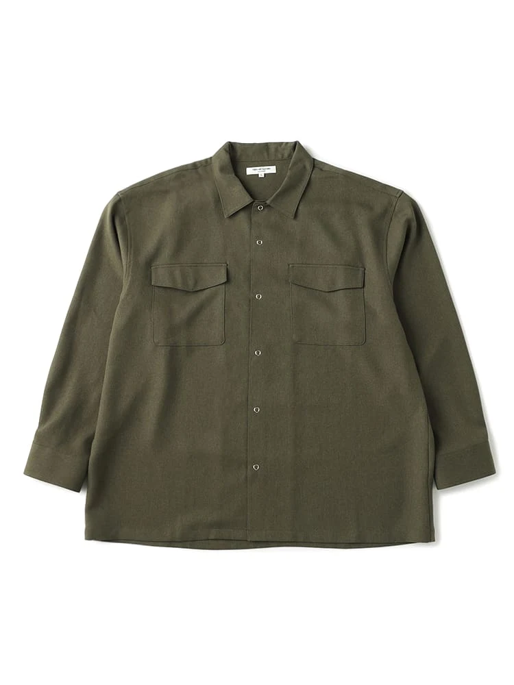 【TSC】モードストレッチオーバーシャツ大きいサイズ