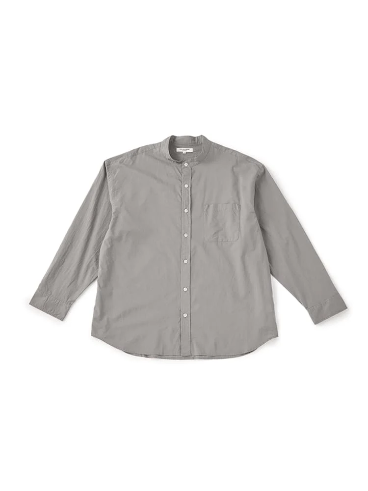 【TSC】綿ローンバンドカラーシャツ