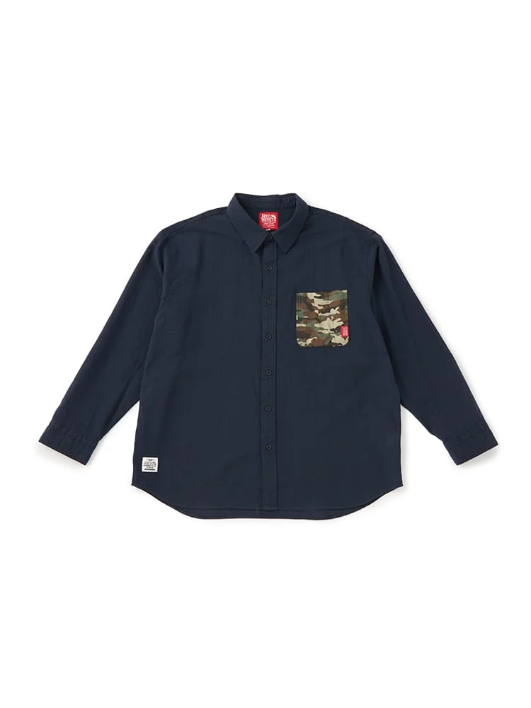 【REDBERETS(レッドベレー)】パナマ織迷彩ポケットシャツ
