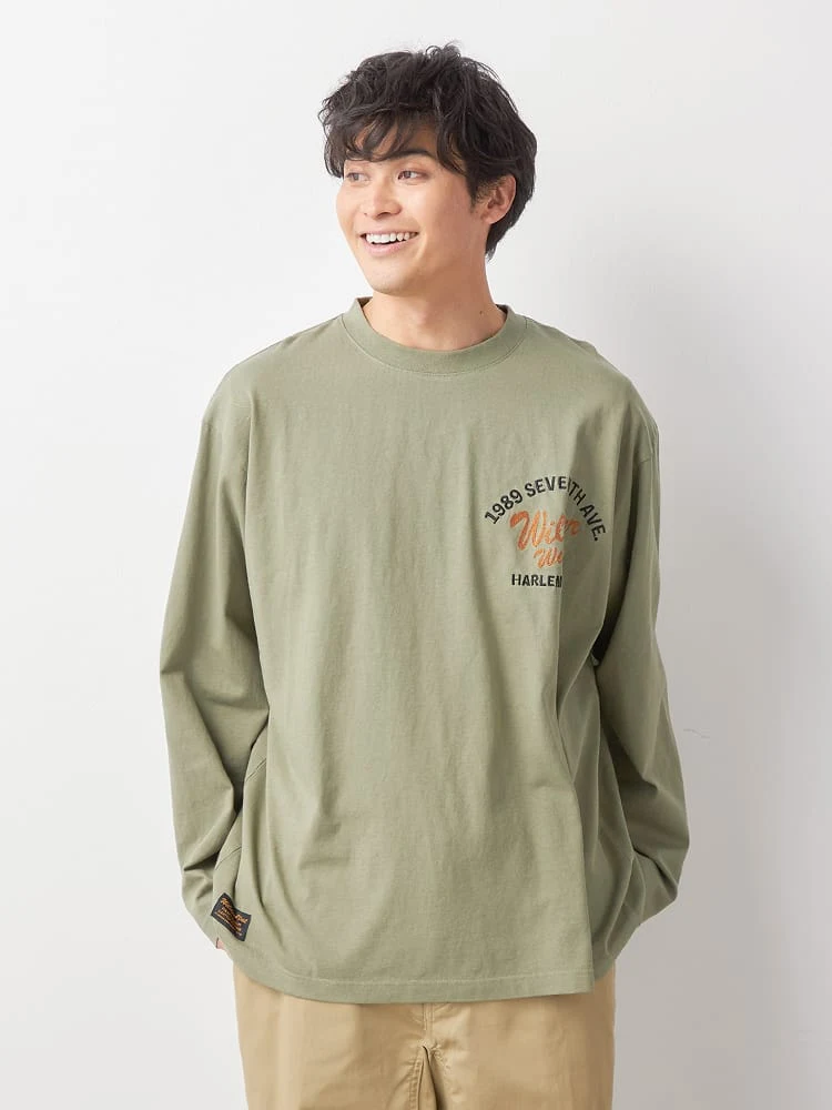 【WILDER&WEST】空紡天竺アメリカン刺繍Tシャツ