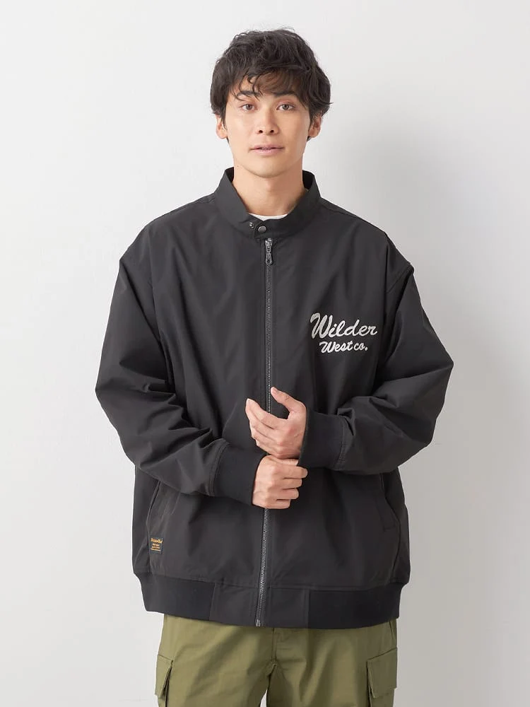 【WILDER&WEST】ビンテージ刺繍ライダースブルゾン