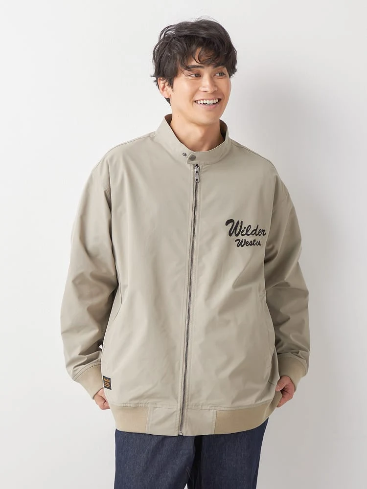 【WILDER&WEST】ビンテージ刺繍ライダースブルゾン