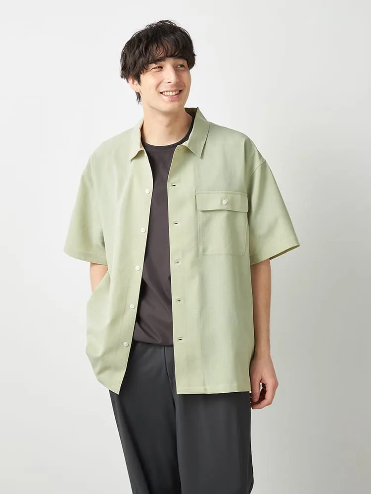 【TSC】サラサラテックリネンオーバーシャツ