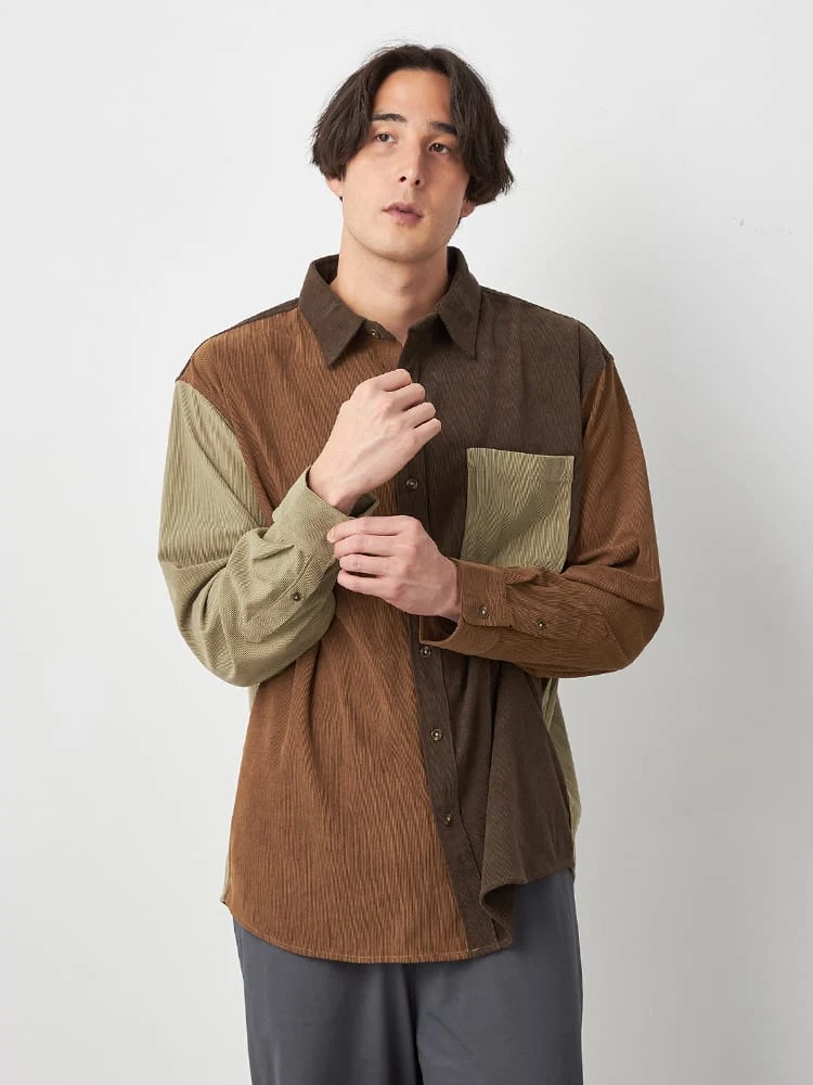 【TSC】テックコーデュロイコンビネーションカラーシャツ