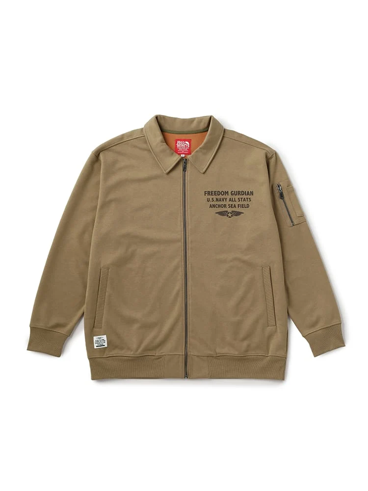 【REDBERETS(レッドベレー)】ダブルフェイス裏配色ミリタリーZIPブルゾン
