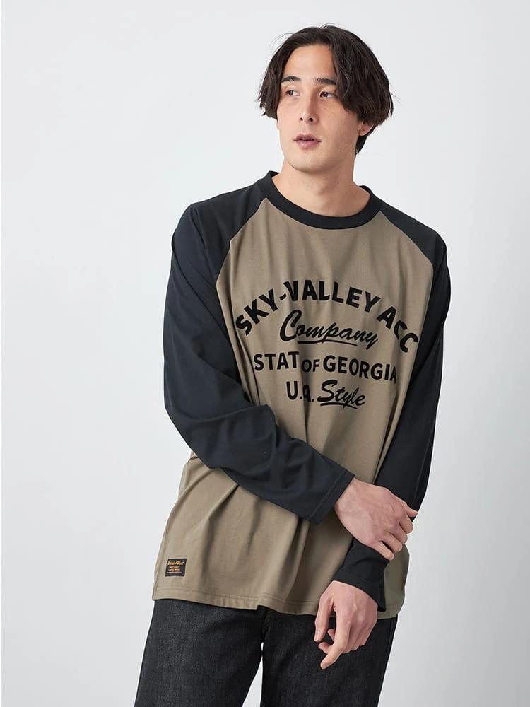 【WILDER&WEST】配色ラグランクラッシックTシャツ