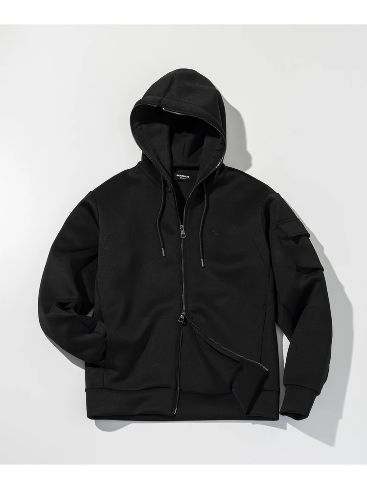 【1PIU1UGUALE3RELAX】CAMO-EMBOSSEDPOLY-SMOOTHHOODIE