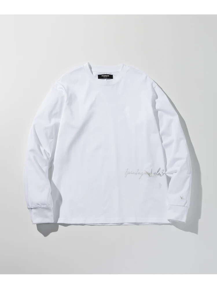 【1PIU1UGUALE3RELAX】JEWELRYLOGOMERCERIZEDL/ST-SHIRT