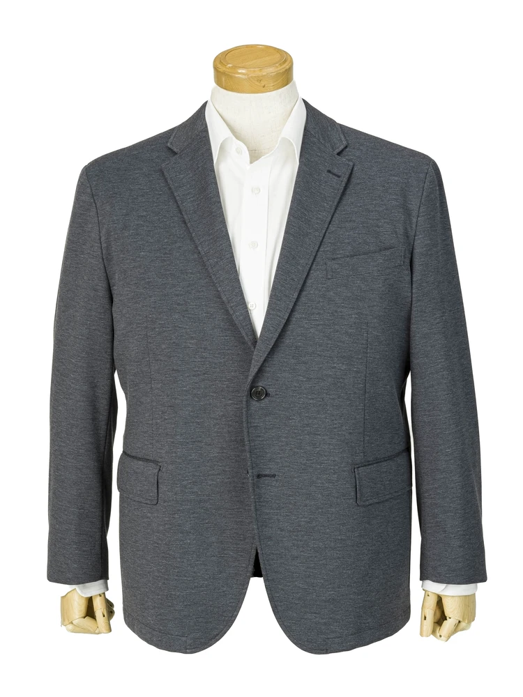 【EDWIN(エドウィン)】ニットデニム調2Bジャケット大きいサイズ