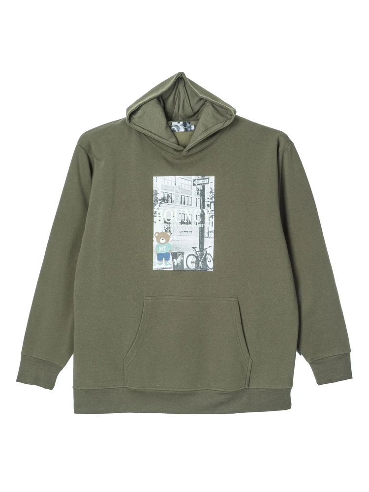 裏起毛パーカー（フォト）大きいサイズ