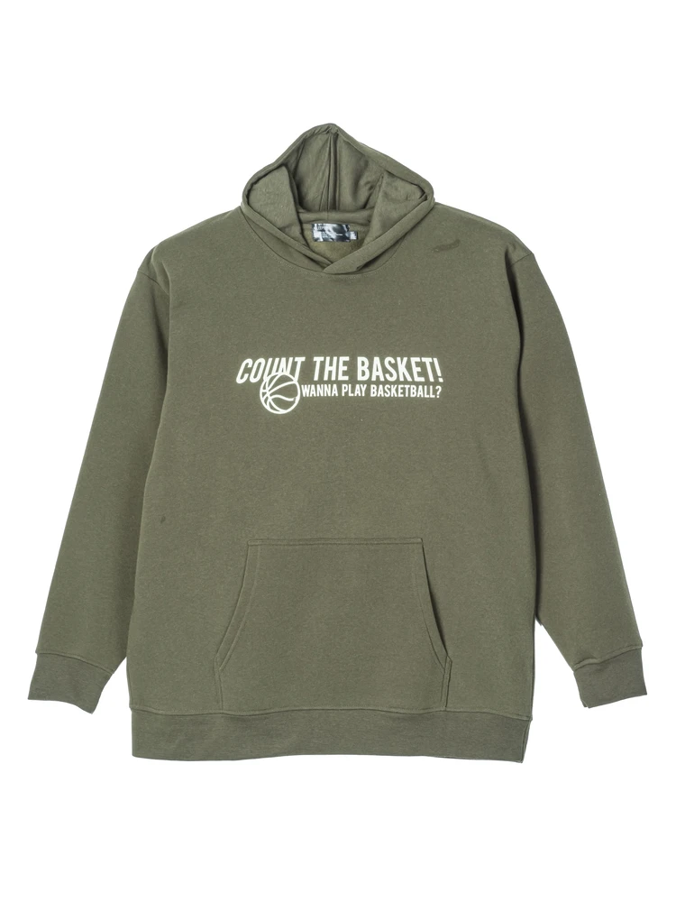 裏起毛パーカー（バスケットベアー）大きいサイズ