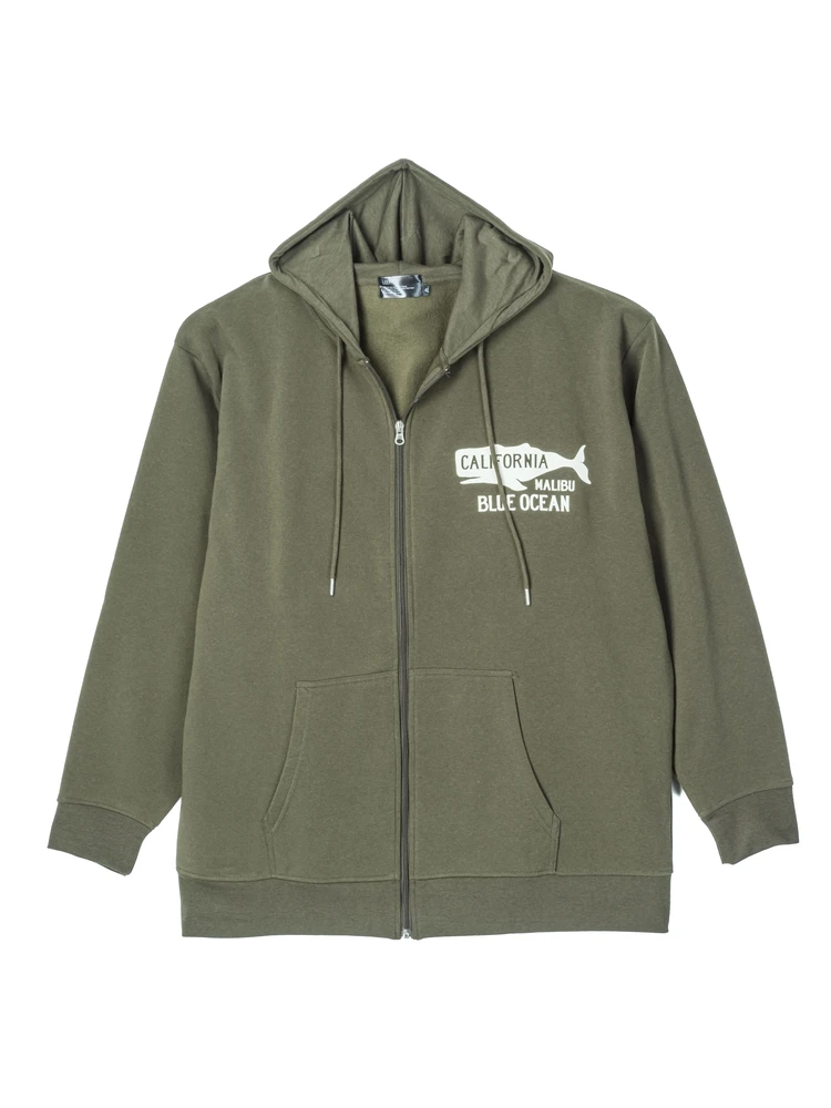 裏起毛FZパーカー（クジラ）