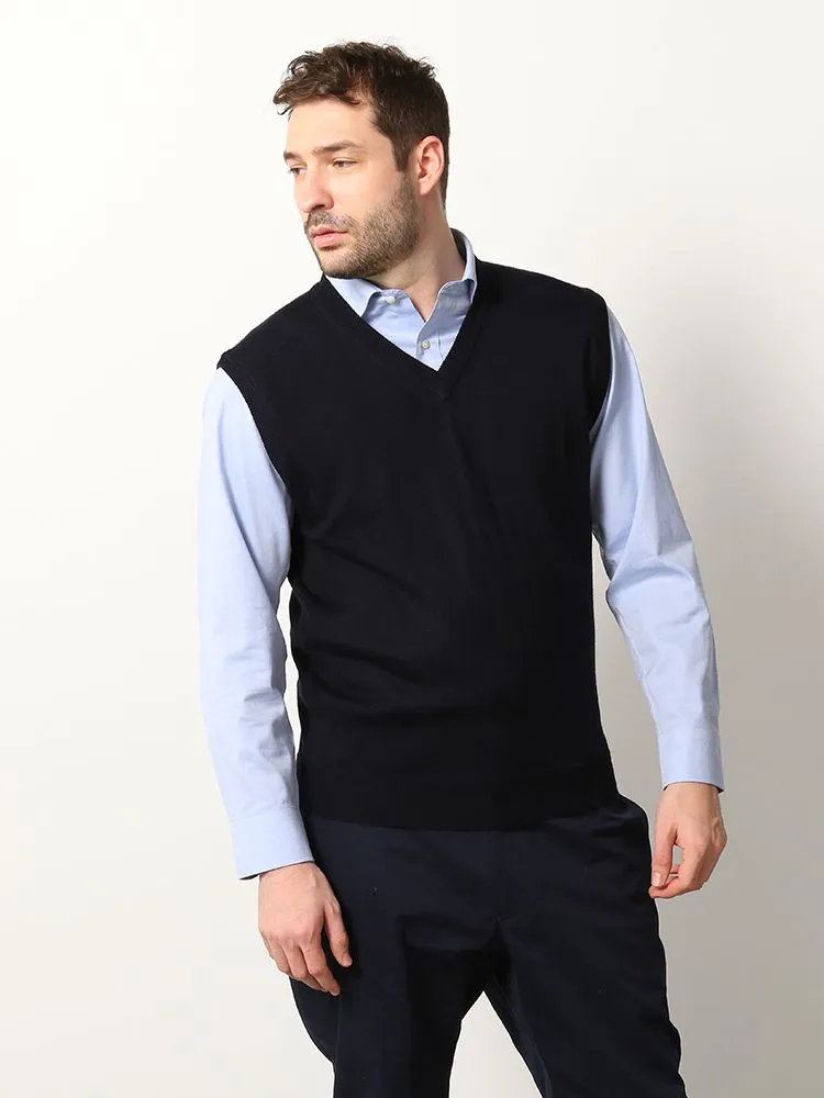 【FOEL(フォーエル)】12G無地Vネックベスト