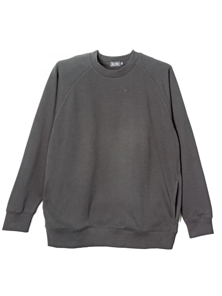 【EL.FO】無地クルーネックトレーナー大きいサイズ