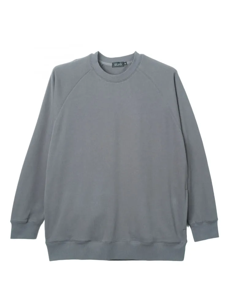 【EL.FO】無地クルーネックトレーナー大きいサイズ