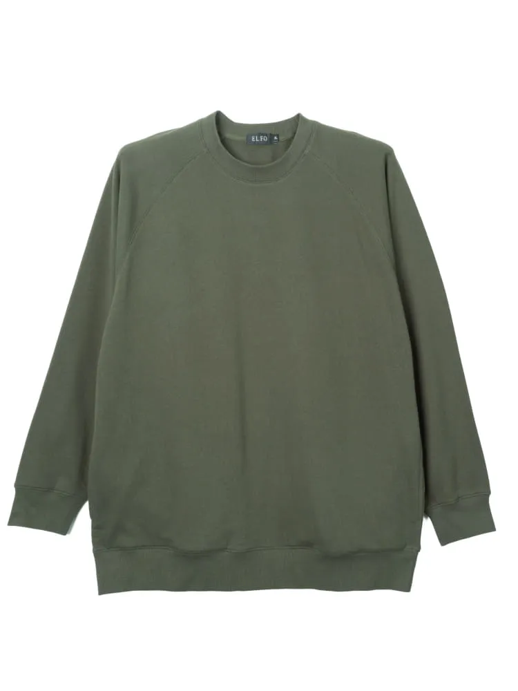 【EL.FO】無地クルーネックトレーナー大きいサイズ