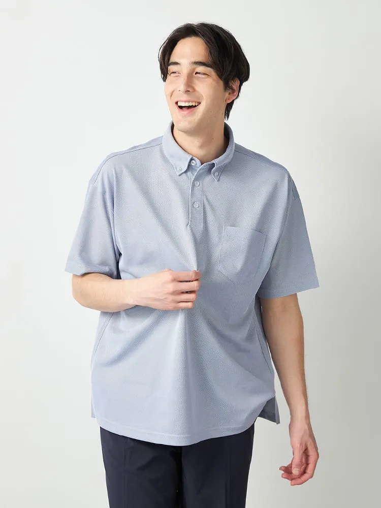 【EL.FO＋LABO】鹿の子BIZポロシャツボタンダウン