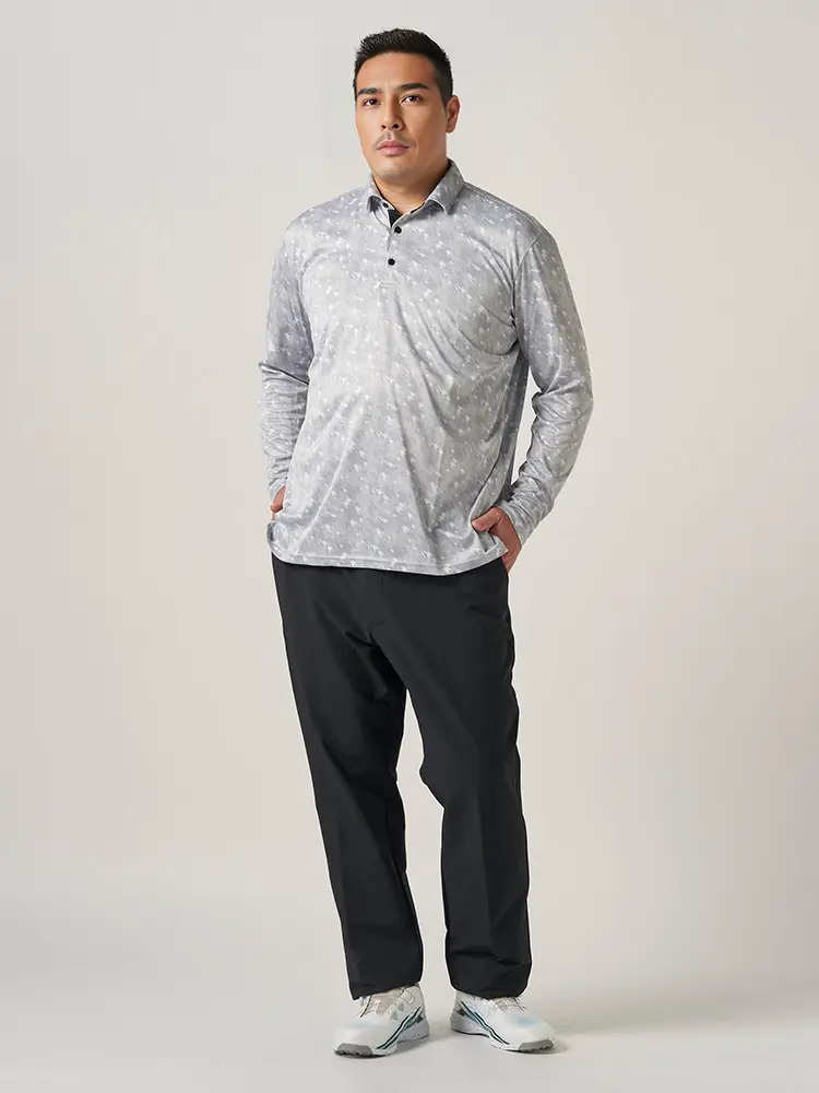 【MIZUNO(ミズノ)】長袖総柄シャツ大きいサイズ