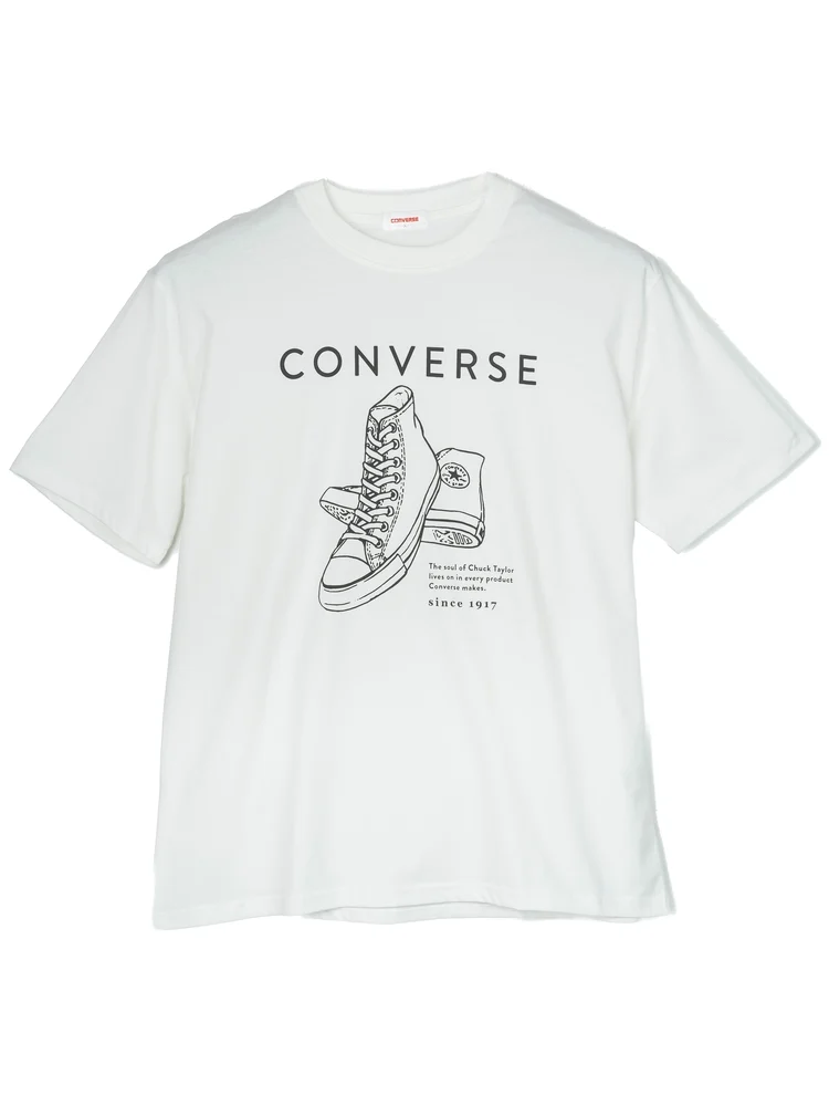 【CONVERSE(コンバース)】スパイラルヤーンシューズプリントＴ大きいサイズ