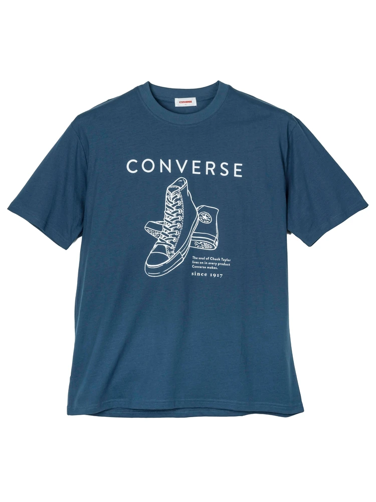 【CONVERSE(コンバース)】スパイラルヤーンシューズプリントＴ大きいサイズ