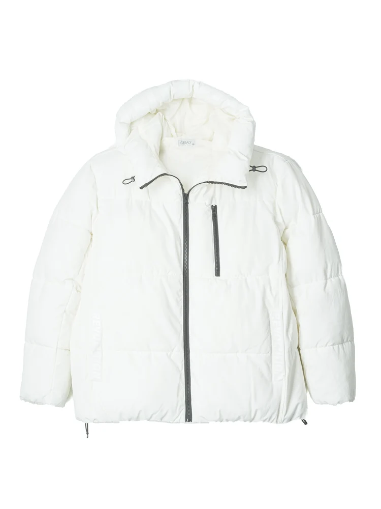 フードプリント中綿ブルゾン大きいサイズ