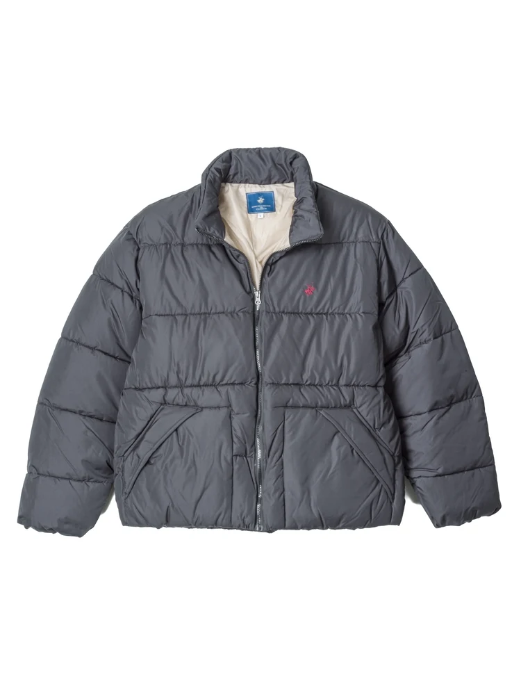 【BHPC】裏配色ファイバー中綿スタンドジャケット大きいサイズ