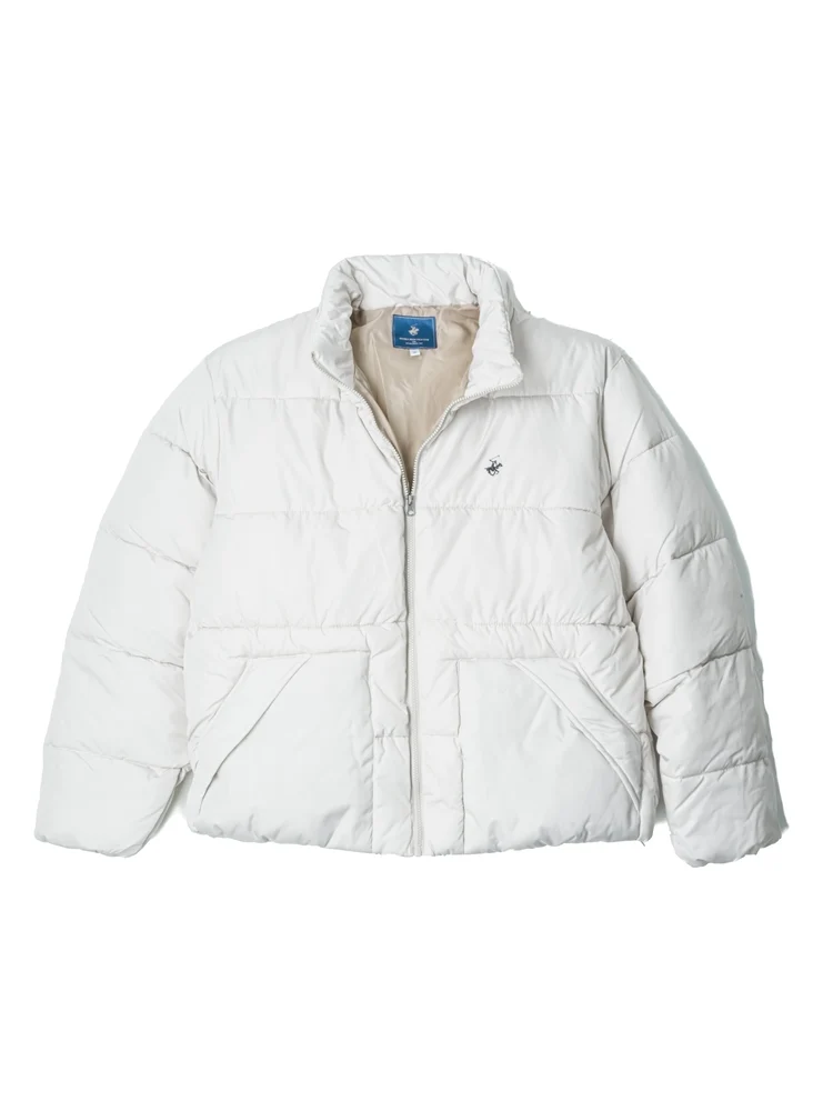 【BHPC】裏配色ファイバー中綿スタンドジャケット大きいサイズ