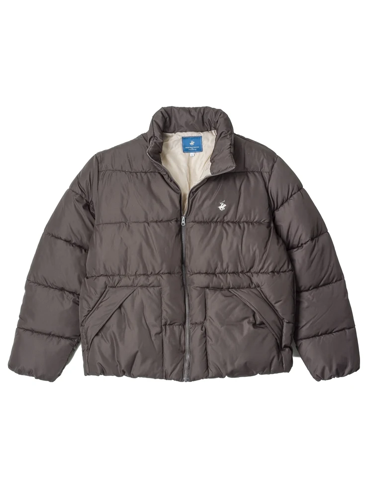 【BHPC】裏配色ファイバー中綿スタンドジャケット大きいサイズ