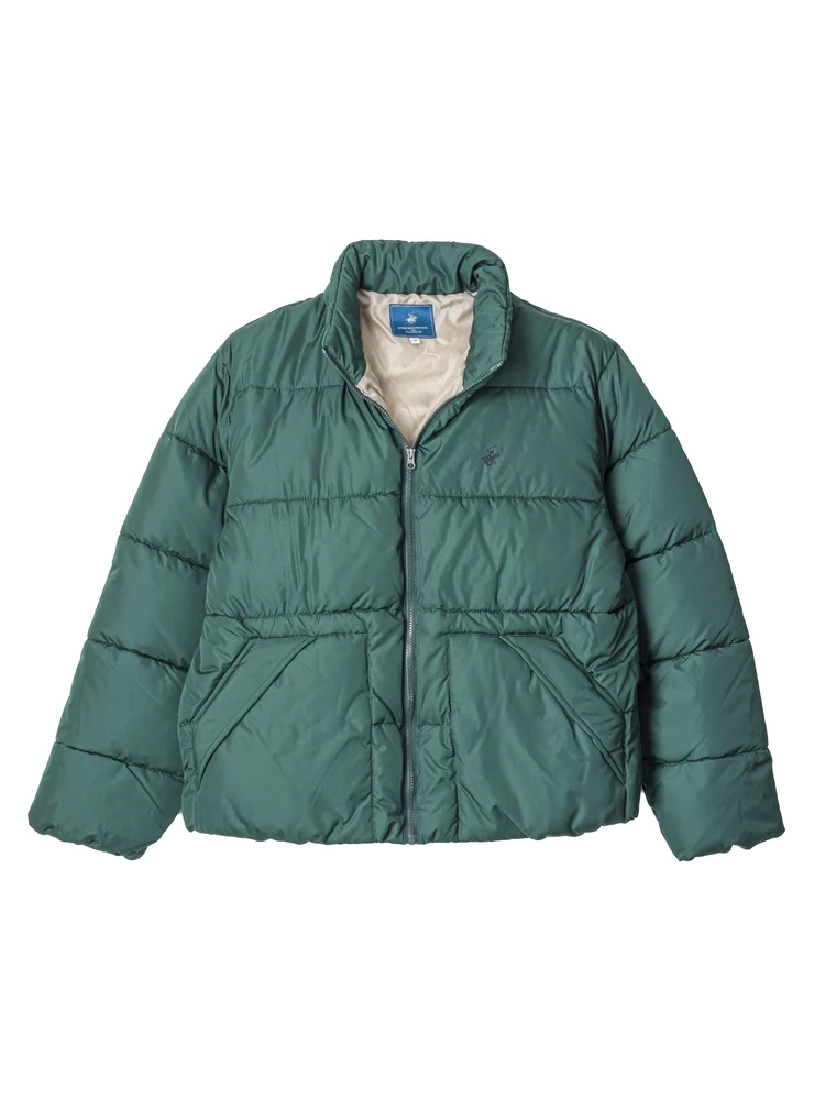 【BHPC】裏配色ファイバー中綿スタンドジャケット大きいサイズ