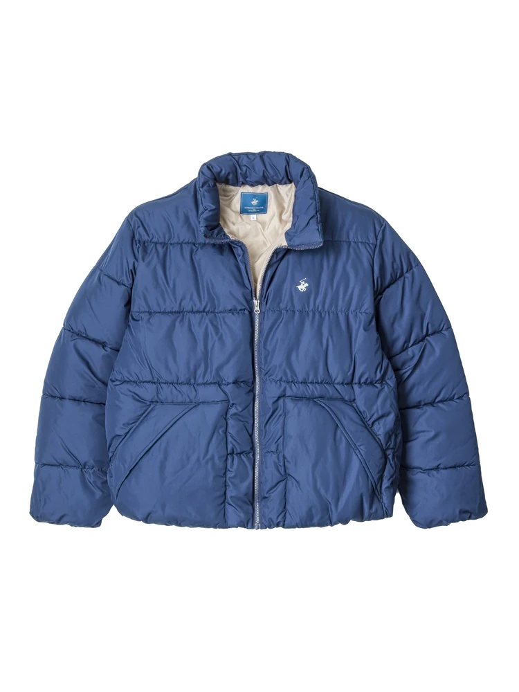 【BHPC】裏配色ファイバー中綿スタンドジャケット大きいサイズ