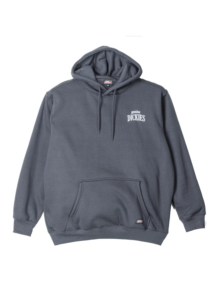 【GENUINEDICKIES】裏起毛バックロゴ刺繍＆プリントプルパーカー大きいサイズ