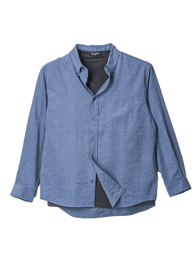 【ルイシャブロン】Ｔ／Ｎピーチシャツアンサンブル大きいサイズ