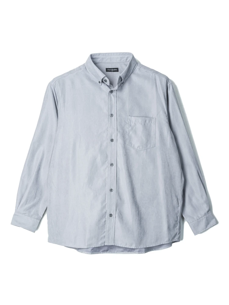 【ルイシャブロン】立衿ポリピケＢ／Ｄ＆バンドカラーシャツ大きいサイズ