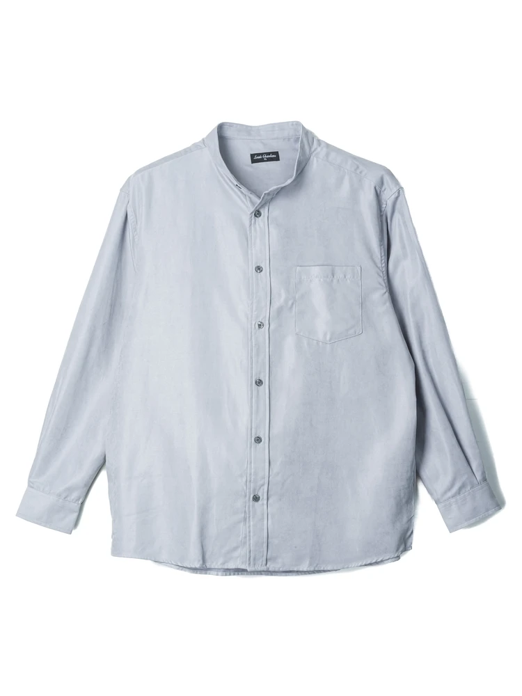 【ルイシャブロン】立衿ポリピケＢ／Ｄ＆バンドカラーシャツ大きいサイズ