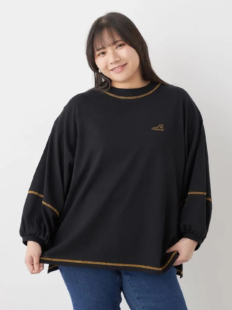 【コンバース】天竺配色ステッチＴシャツ