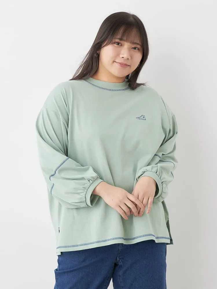 【コンバース】天竺配色ステッチＴシャツ