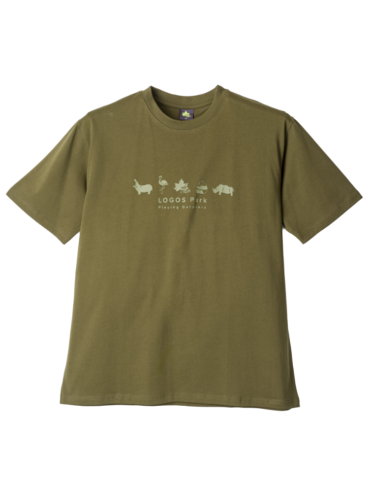 【ロゴスパーク】スパイラスヤーンプリント半袖Ｔシャツ