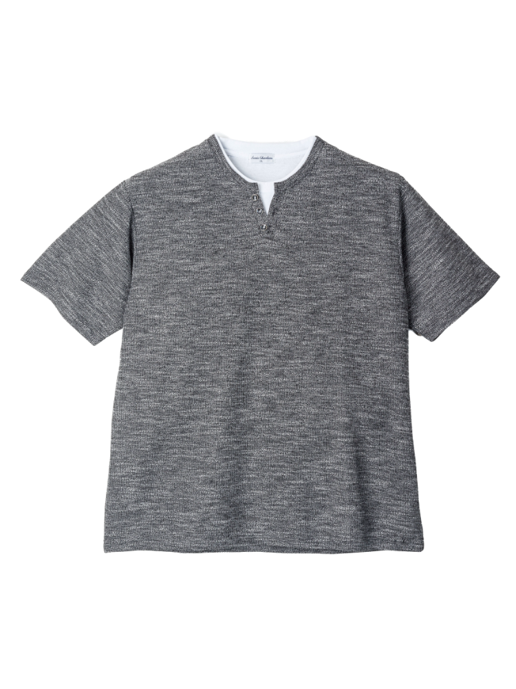 【ルイシャブロン】キーヘンリーフェイクレイヤード半袖Ｔシャツ