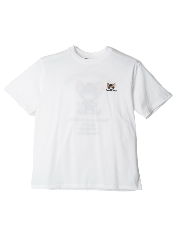 TOM＆JERRYバックサガラ刺繍半袖TシャツA