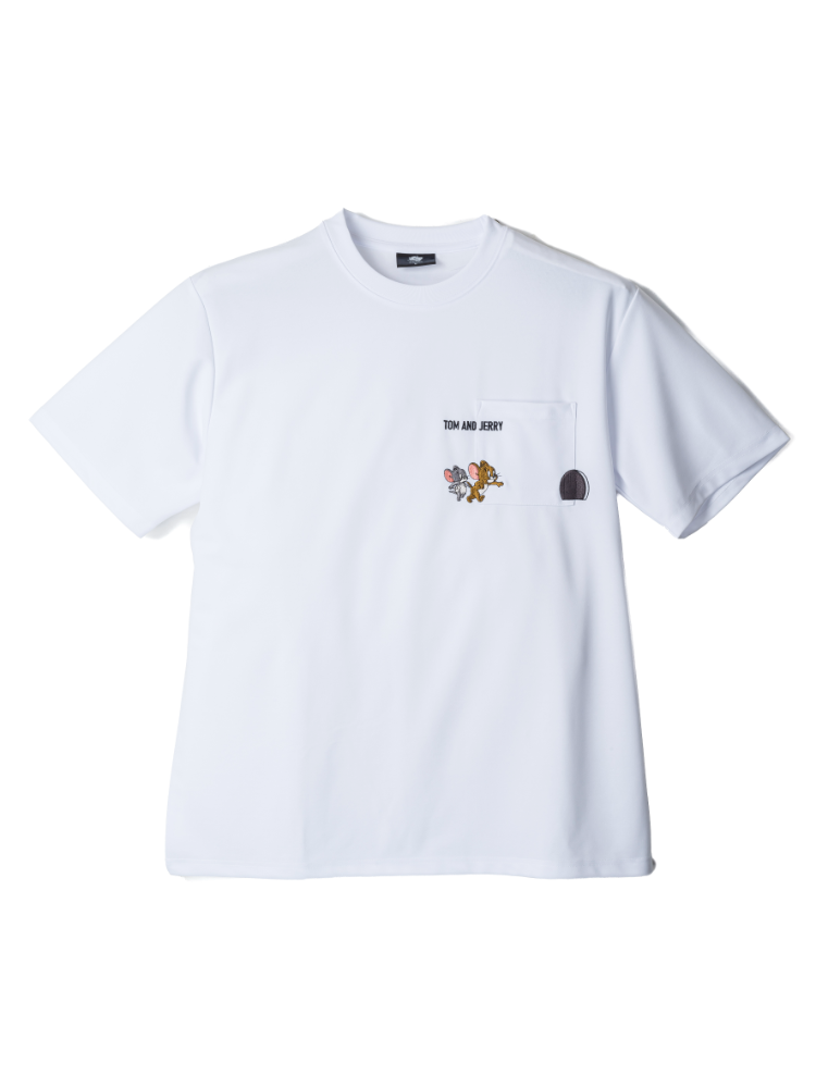 TOM＆JERRYアムンゼンポケマタギ刺繍半袖Ｔシャツ